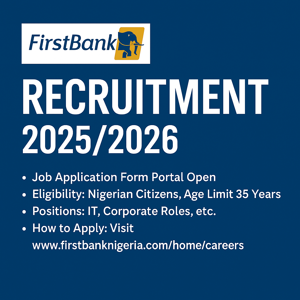 First Bank Recruitment