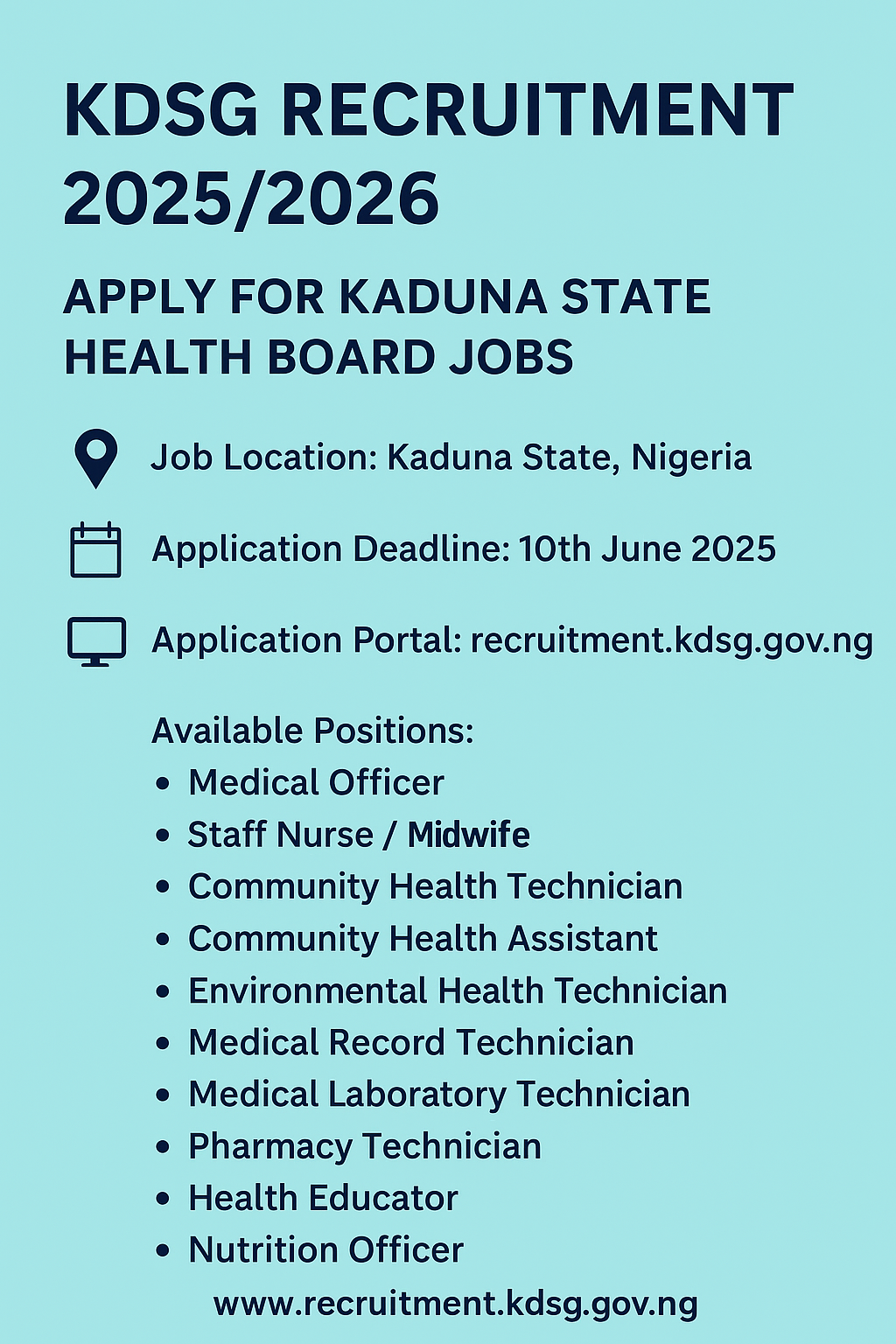 KDSG Recruitment