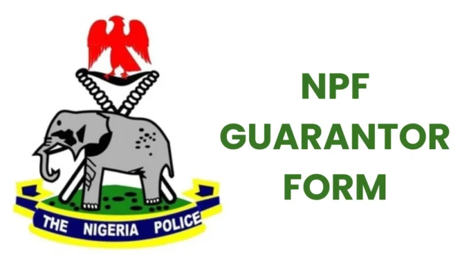 Nigeria Police Guarantor Form