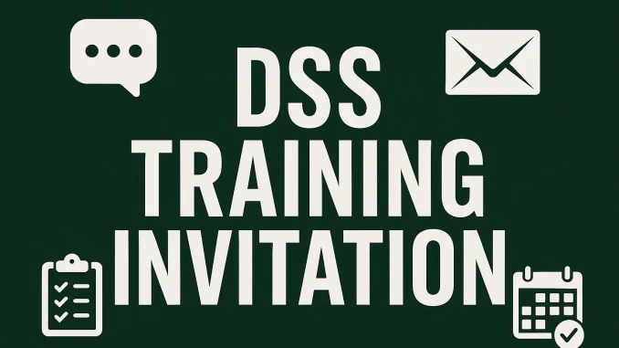 DSS Training Invitation
